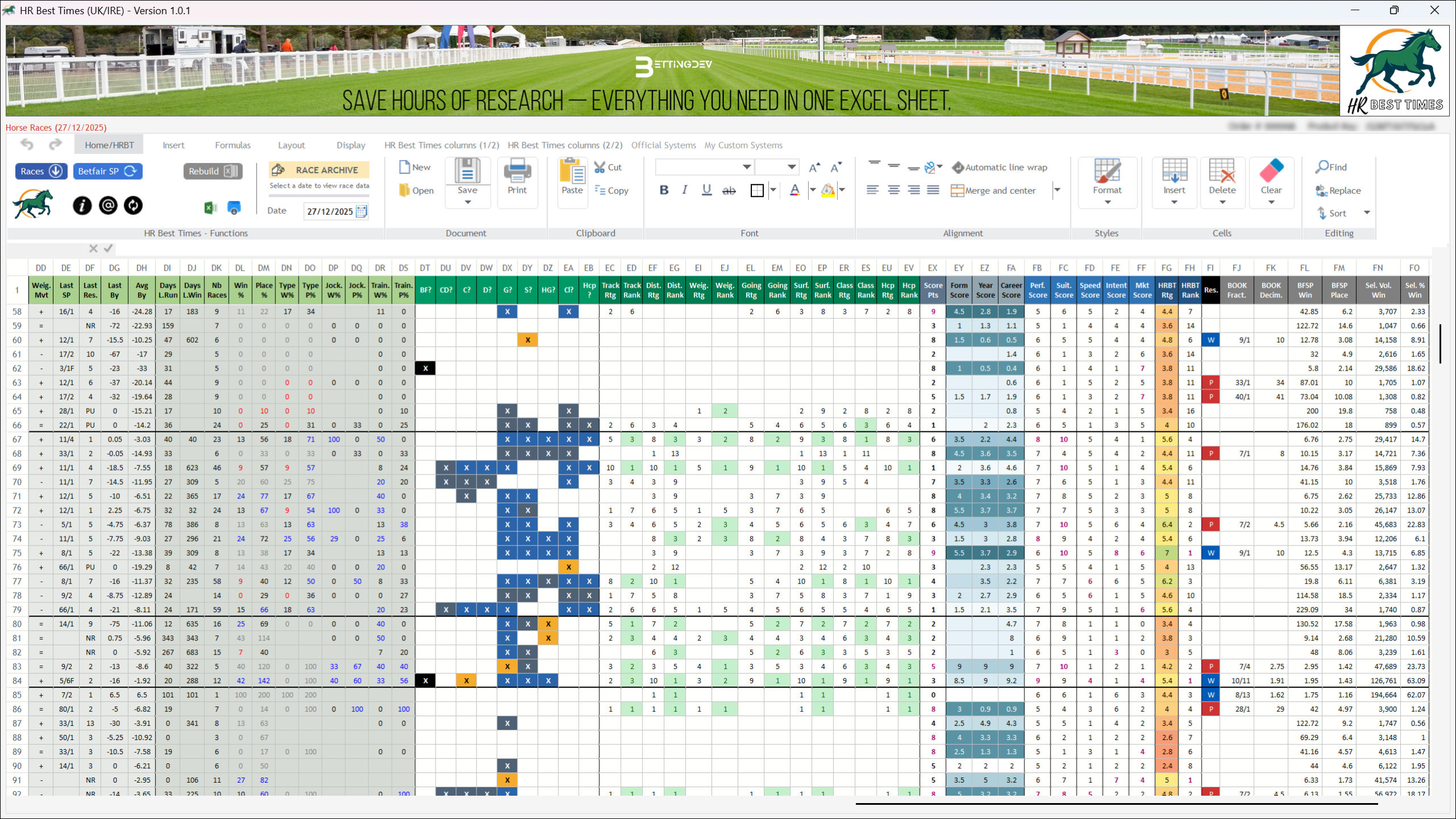 HR BEST TIMES - Horse Racing Software